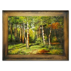  Krajobraz leśna polana ręcznie malowany na płótnie 72x92cm