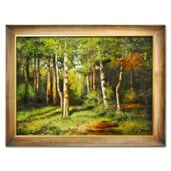  Krajobraz las ręcznie malowany na płótnie 63x84cm