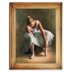  Obraz olejny ręcznie malowany 72x92cm Baletnica