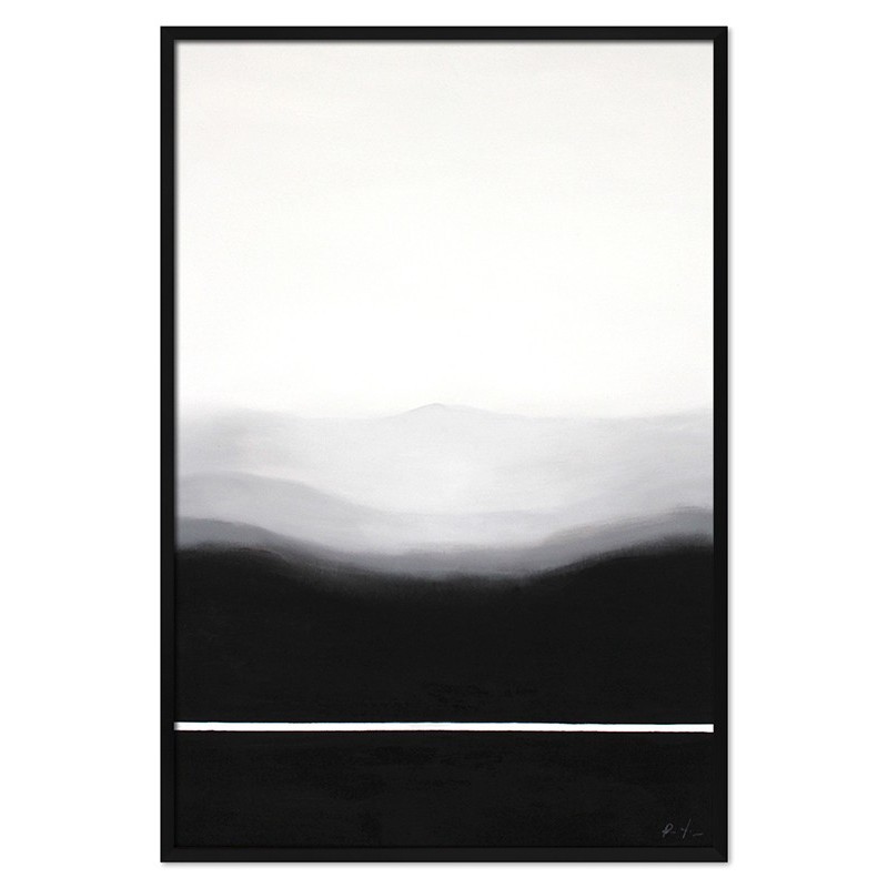  Obraz olejny ręcznie malowany czarno biały 63x93cm