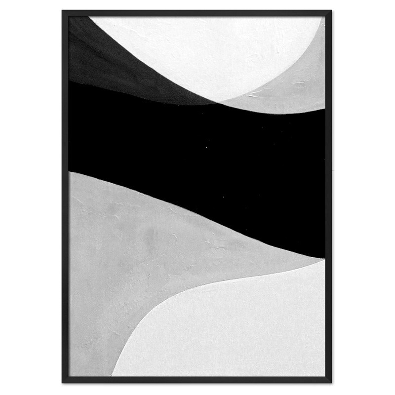  Obraz olejny ręcznie malowany czarno biały 53x73cm