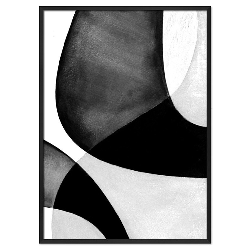  Obraz olejny ręcznie malowany czarno biały 53x73cm