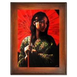  Obraz olejny ręcznie malowany Kobieta 72x92cm