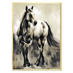  Obraz olejny ręcznie malowany 53x73cm Konie