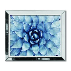  Obraz w lustrzanej ramie niebieski kwiat 51x61cm