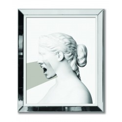  Obraz w lustrzanej ramie czarno-biały nowoczesny grecki posąg 51x61cm