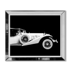  Obraz w lustrzanej ramie czarno-biały nowoczesny auto retro 51x61cm