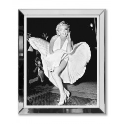  Obraz w lustrzanej ramie czarno-biały nowoczesny Marilyn Monroe 51x61cm