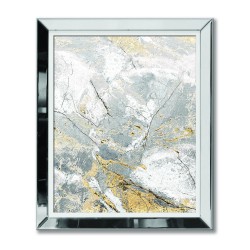  Obraz w lustrzanej ramie do salonu Glamour złota abstrakcja 51x61cm