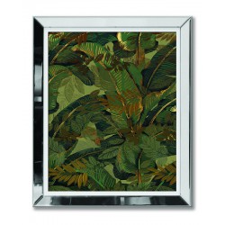  Obraz w lustrzanej ramie do salonu tropikalne rośliny 51x61cm