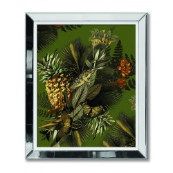  Obraz w lustrzanej ramie do salonu owoce tropikalne ananas 51x61cm