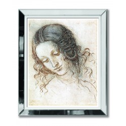  Obraz w lustrzanej ramie klasyka kobieta w zadumie 51x61cm