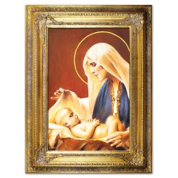  Obraz olejny ręcznie malowany 90x120 cm Matka Boska