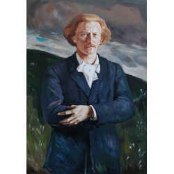  Obraz malowany 60x90cm Charles Giron Portret Ignacego Jana Paderewskiego