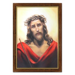  Obraz olejny ręcznie malowany 72x102cm Jezus Chrystus