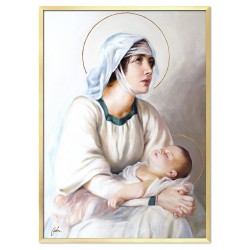  Obraz olejny ręcznie malowany 53x73cm Matka Boska