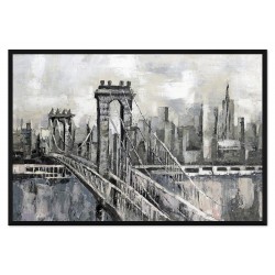  Obraz olejny ręcznie malowany 63x93cm Miasto