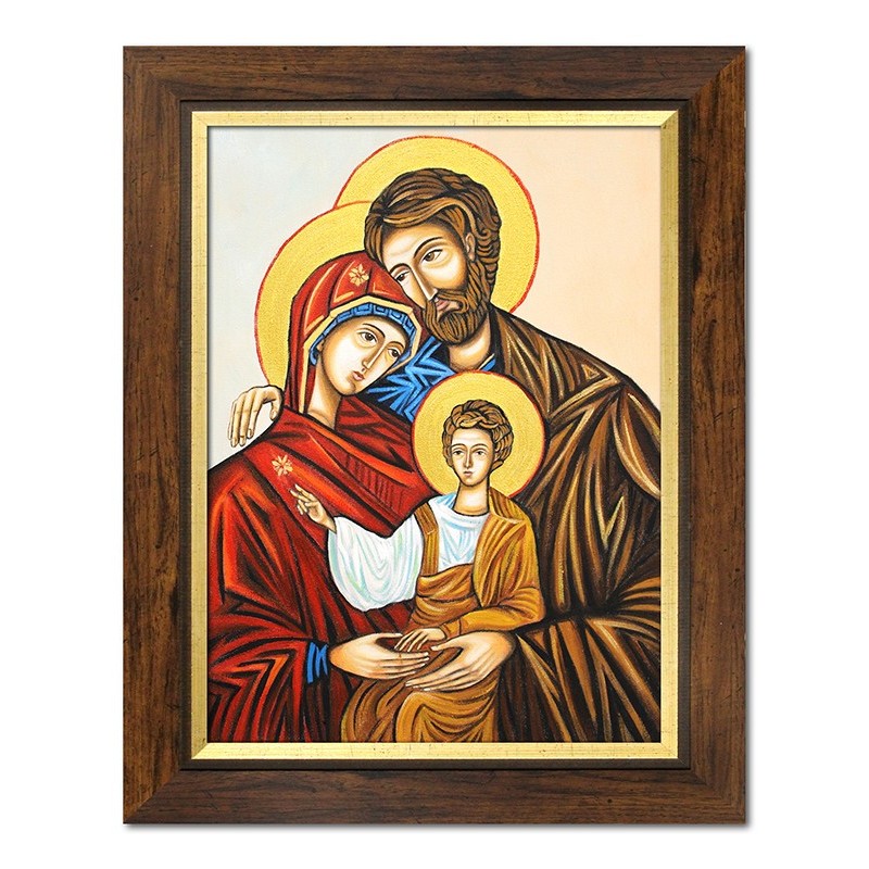  Obraz olejny ręcznie malowany 38x48cm Święta Rodzina na ślub