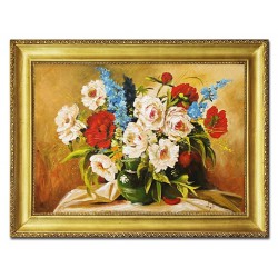  Obraz olejny ręcznie malowany Kwiaty 63x83cm