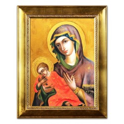  Obraz olejny ręcznie malowany 37x47cm Jezus Chrystus
