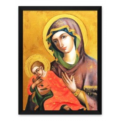  Obraz olejny ręcznie malowany 33x43cm Matka Boska