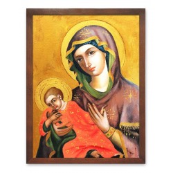  Obraz olejny ręcznie malowany 33x43cm Matka Boska