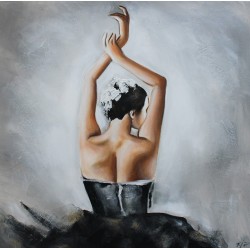  Obraz olejny ręcznie malowany 60x60cm Baletnica w tańcu
