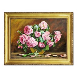  Obraz olejny ręcznie malowany Kwiaty 64x83cm