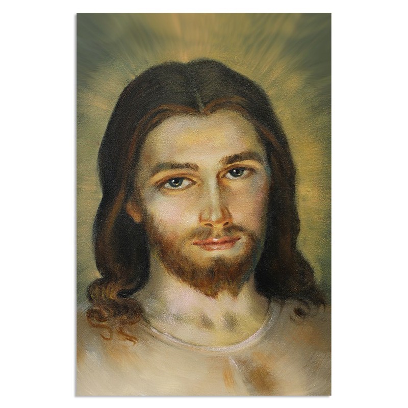  Obraz olejny ręcznie malowany 60x90cm Jezus Chrystus Divine Mercy