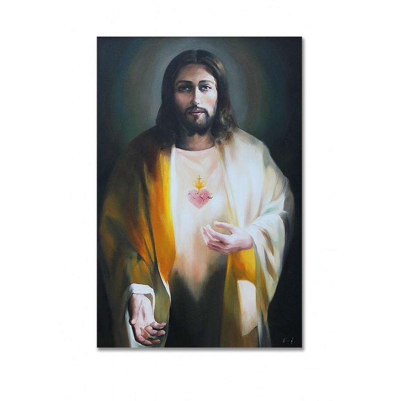  Obraz olejny ręcznie malowany 60x90cm Jezus Chrystus