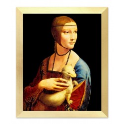  Obraz na płótnie 27x32cm Leonardo da Vinci Dama z gronostajem