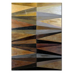  Obraz olejny ręcznie malowany 90x120cm Drewniane trójkąty