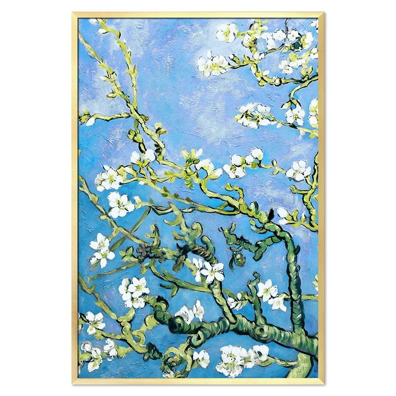  Obraz olejny ręcznie malowany 53x73cm Vincent van Gogh Kwitnący Migdałowiec kopia