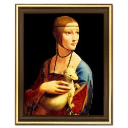  Obraz na płótnie 27x32cm Leonardo da Vinci Dama z gronostajem