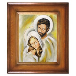  Obraz Świętej Rodziny na ślub 66x76 cm obraz olejny na płótnie w ramie