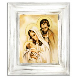  Obraz Świętej Rodziny na ślub 66x76 cm obraz olejny na płótnie w białej ramie