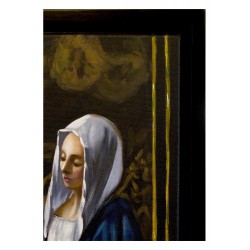  Obraz olejny ręcznie malowany Jan Vermeer Ważąca perły 45x55cm