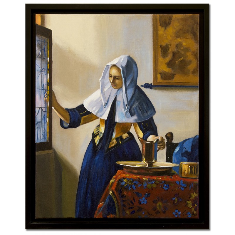  Obraz olejny ręcznie malowany Jan Vermeer Dziewczyna z dzbanem 45x55cm
