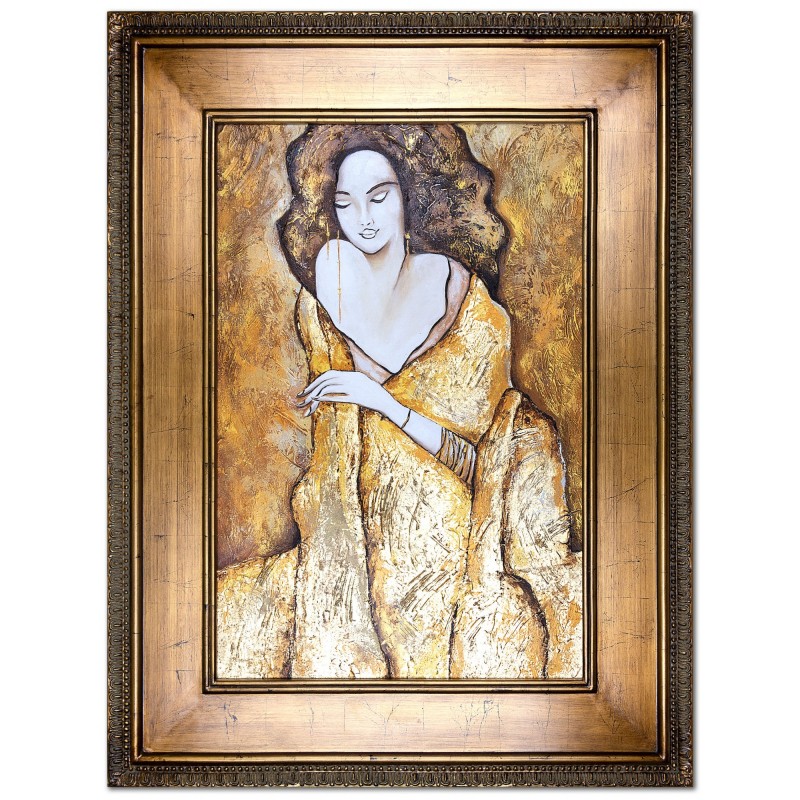  Obraz olejny ręcznie malowany 92x122cm Złota Kobieta