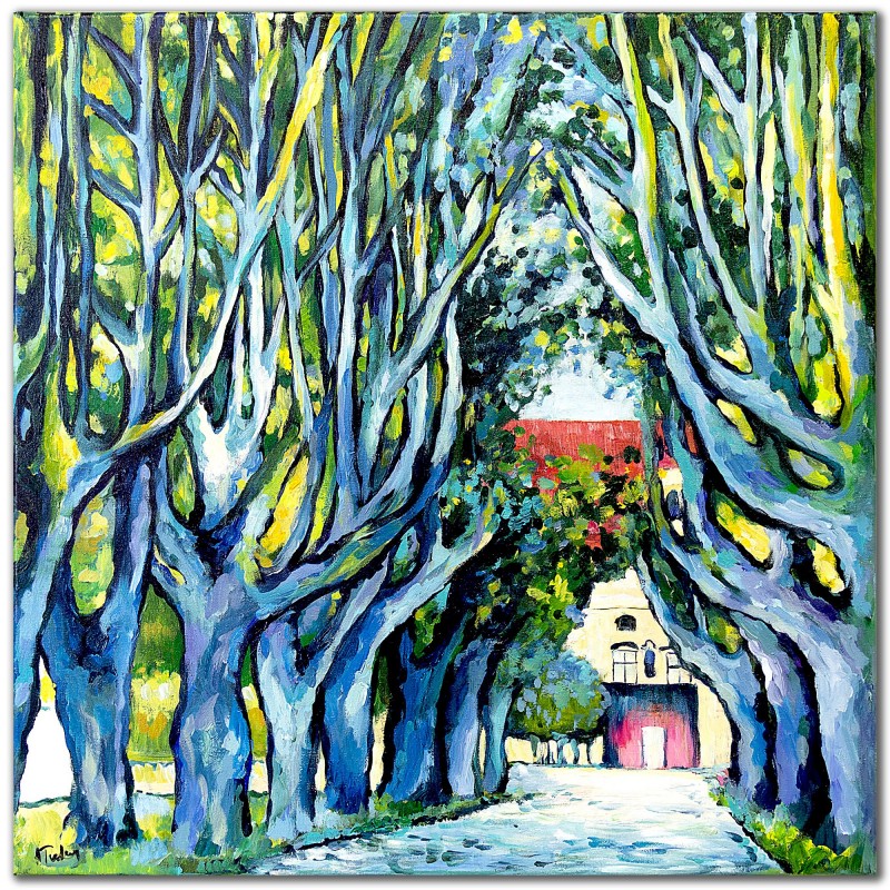  Obraz Gustava Klimta Aleja drzew w parku przy zamku Kammer 90x90cm
