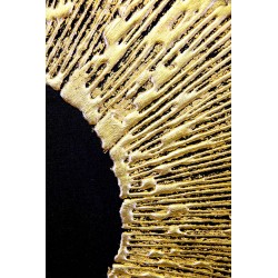  Obraz Z drobinkami złota LUX olejny ręcznie malowany 90x90cm Słońce