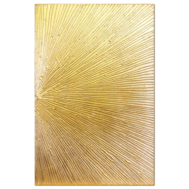  Obraz Z drobinkami złota LUX olejny ręcznie malowany 60x90cm Słońce