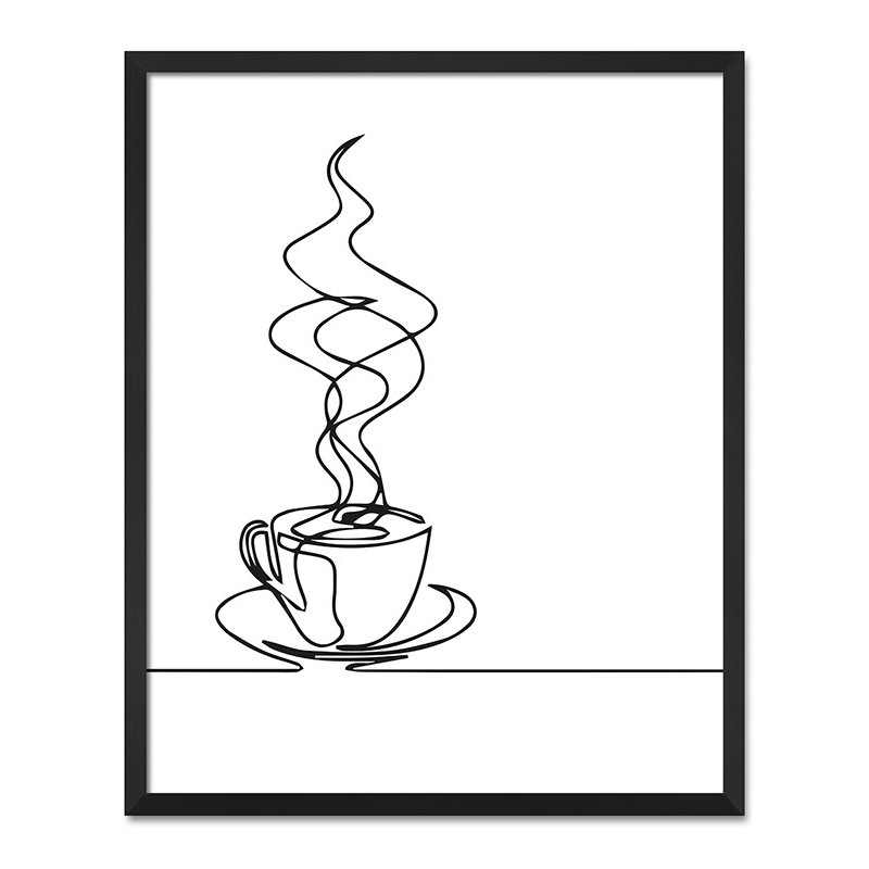  Obraz na płótnie plakat do kuchni 43x53cm aromatyczna kawa