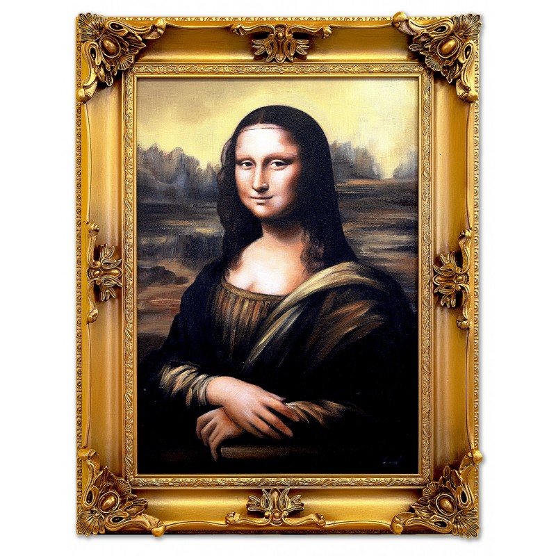  Obraz olejny ręcznie malowany na płótnie 70x90cm Leonardo da Vinci Mona Lisa kopia
