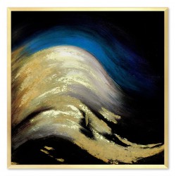 Obraz olejny ręcznie malowany 63x63cm Góra granat