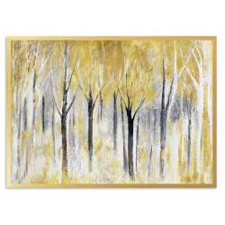  Obraz olejny ręcznie malowany 53x73cm Spokojny las