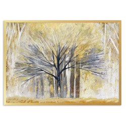  Obraz olejny ręcznie malowany 53x73cm Czarne drzewo