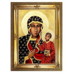  Obraz Matki Boskiej Częstochowskiej 111x151 cm obraz olejny na płótnie