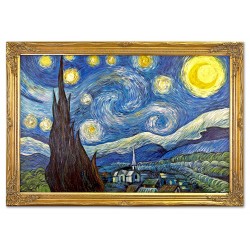  Obraz malowany Vincenta van Gogha Gwiaździsta noc 94x134cm