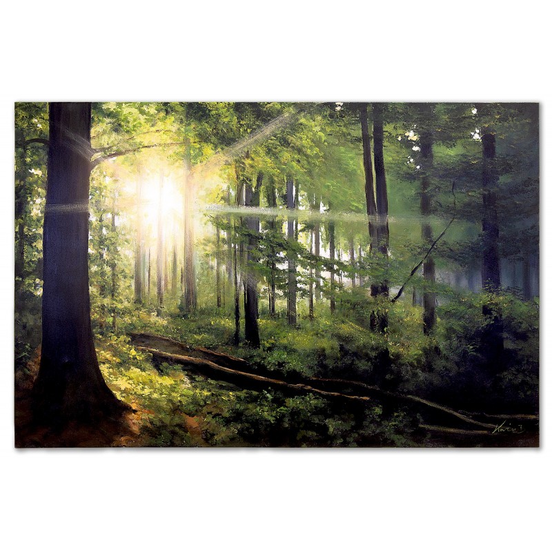  Krajobraz lasu ręcznie malowany 80x120cm